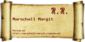 Marschall Margit névjegykártya